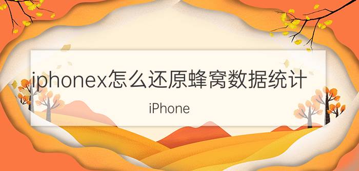 iphonex怎么还原蜂窝数据统计 iPhone X蜂窝数据统计还原教程